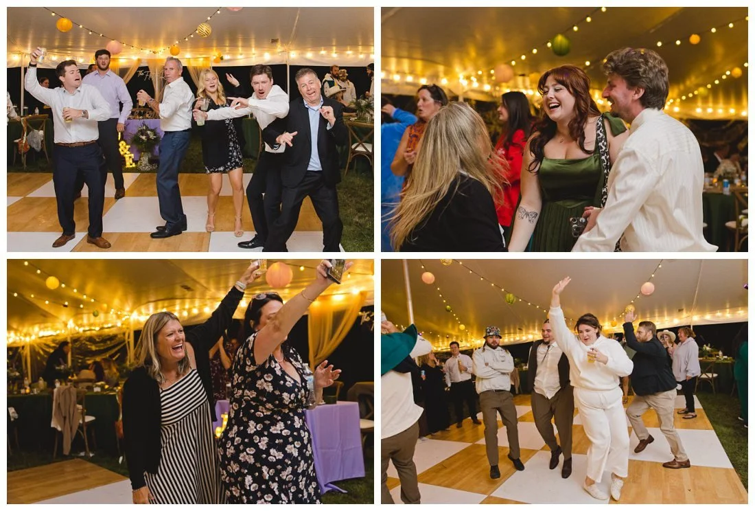 people throw up their hands and dance