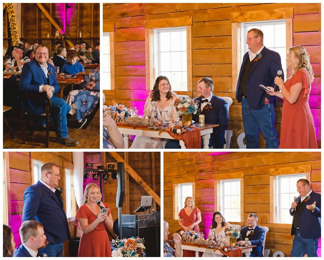wedding toasts - dad and maid of honor
