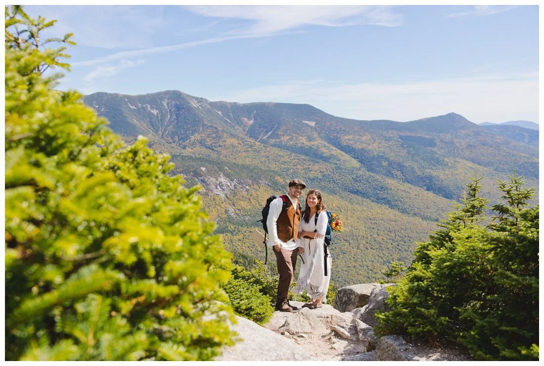 fall wedding in the white mountains