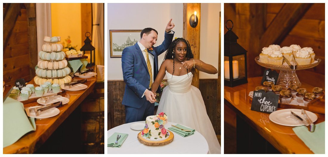 macaron tower at wedding
