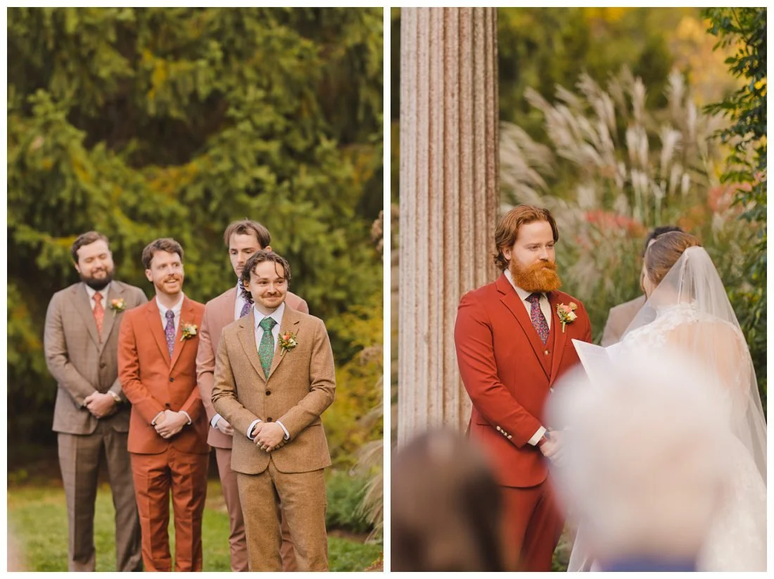groomsmen reactions during wedding vows