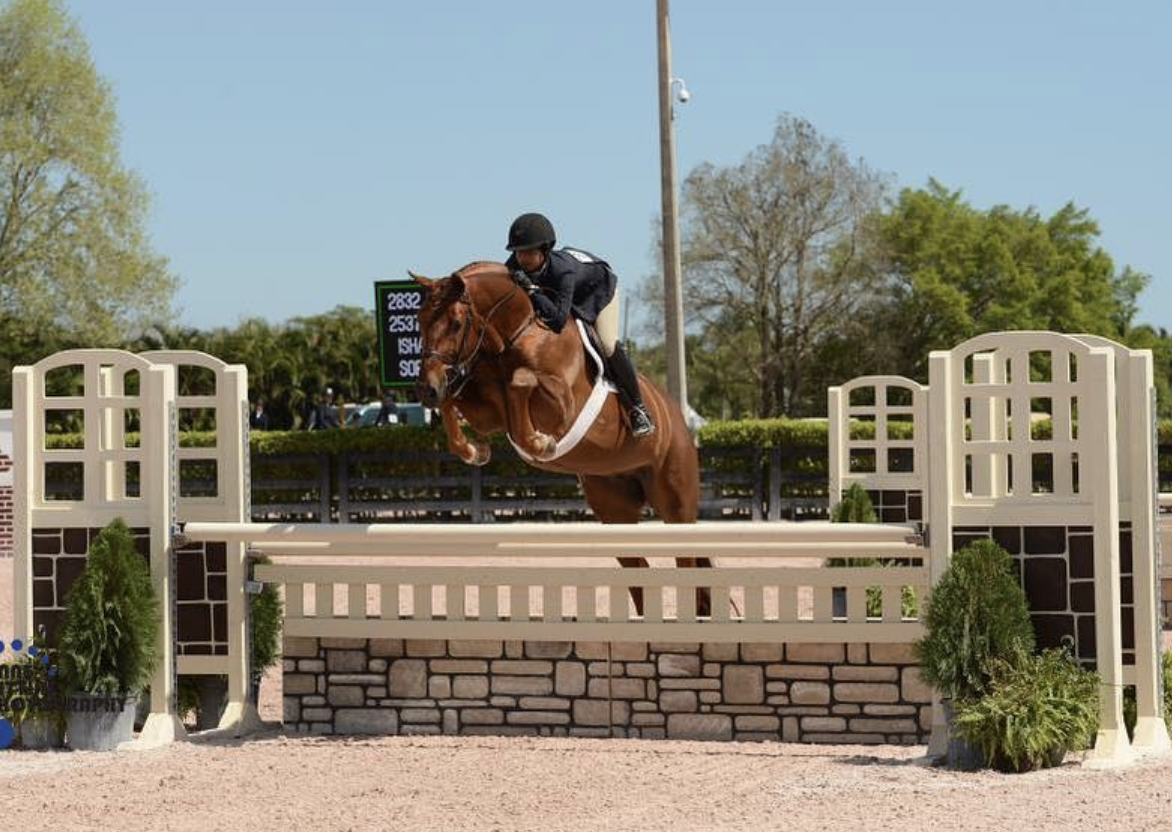 Isha and Monroe in the 3’6 Large Junior Younger Hunters in Wellington, FL