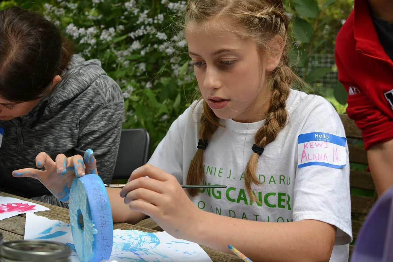 Girl Painting Sukka Decorations.JPG
