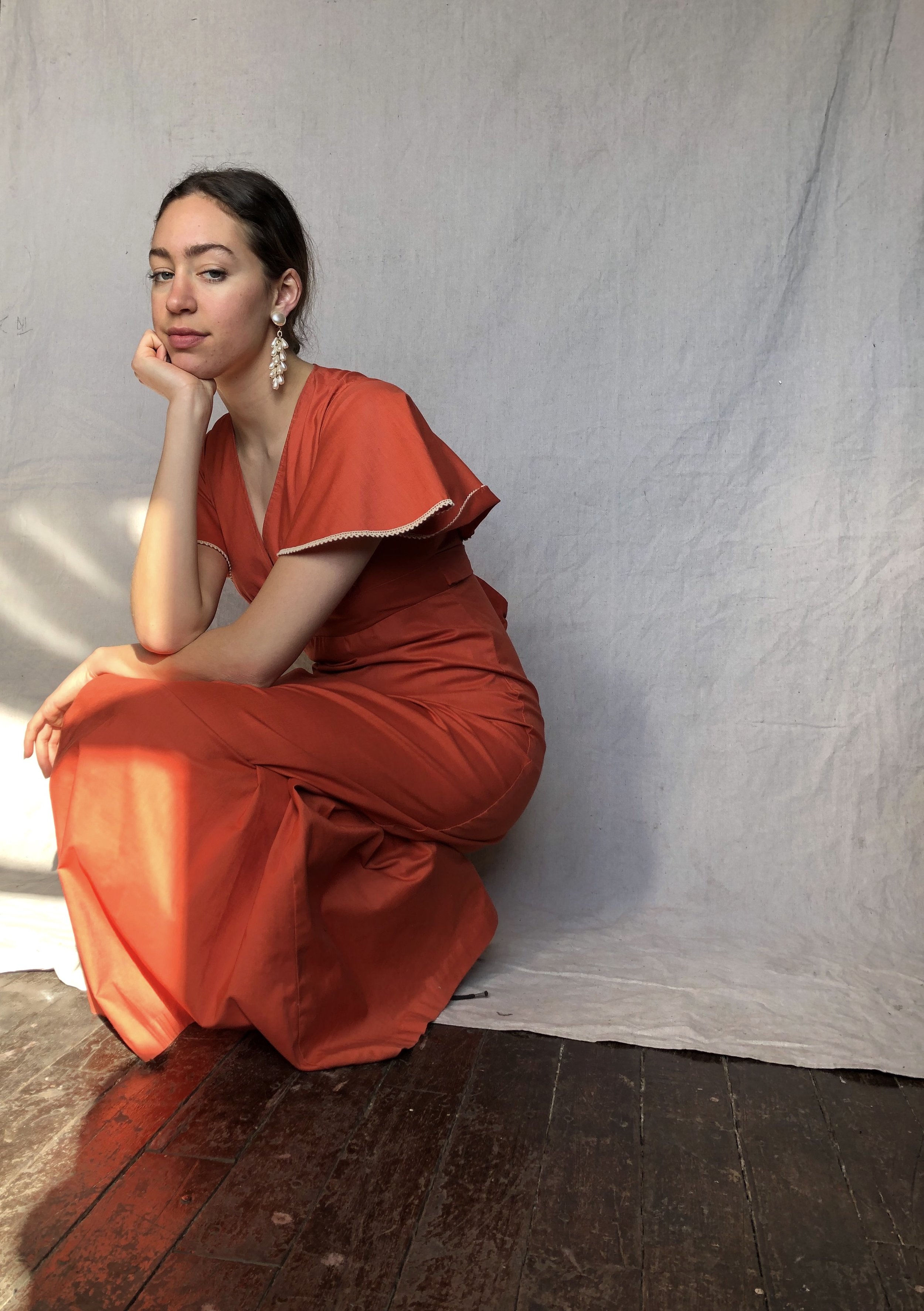 maxi dress burnt orange