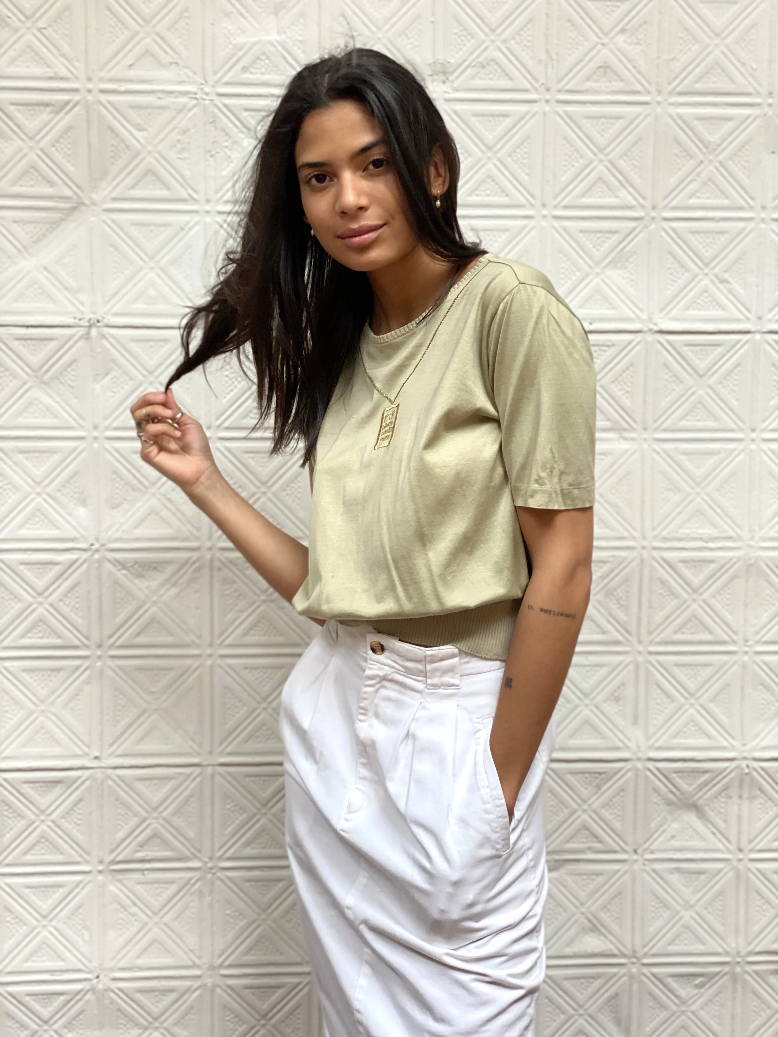 vintage 80s Pierre Cardin top / trompe 
