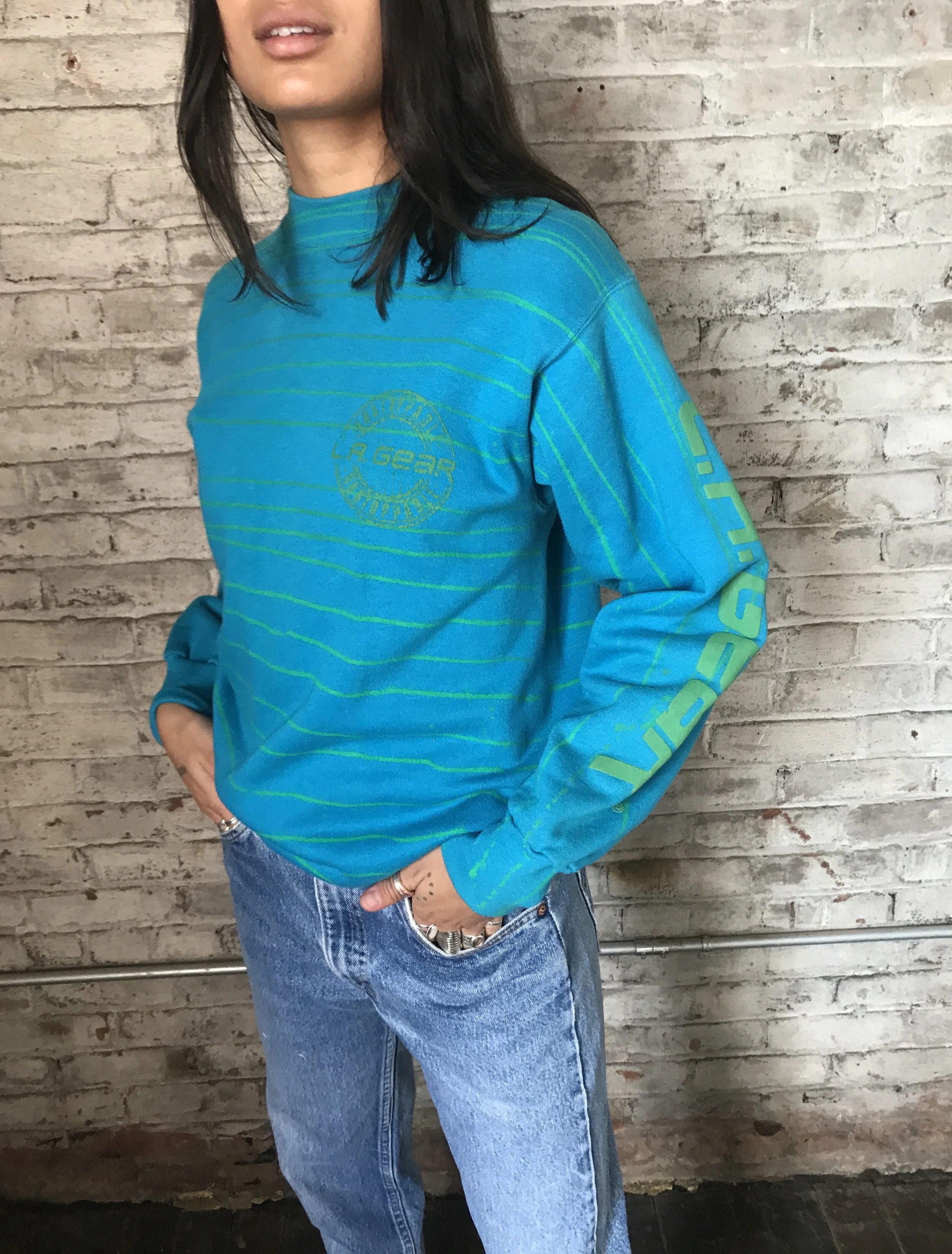 vintage LA Gear sweatshirt / 80s mock 