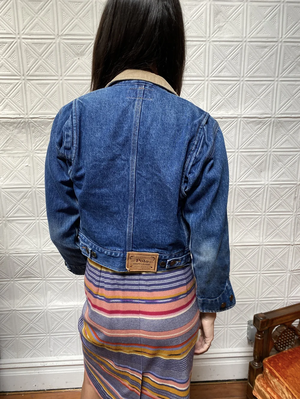 Urban Outfitters Vintage Polo Ralph Lauren Denim Jacket in Blue