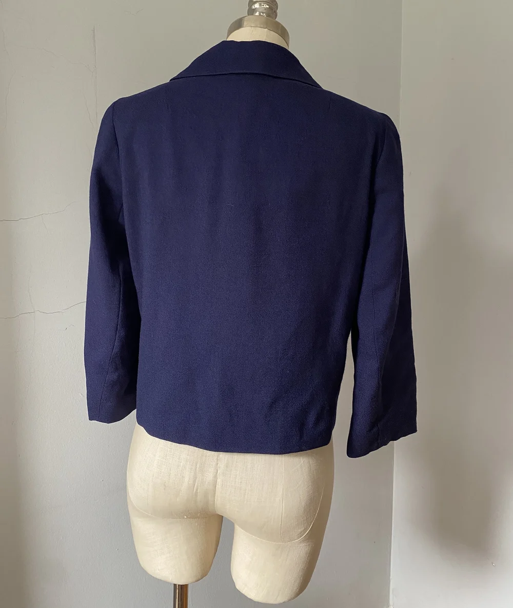 knee length dresses for ladies Arena Tweed Blazer Navy Blue | Ladies Tweed