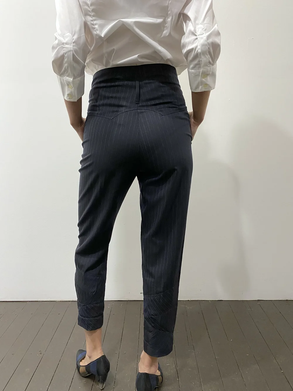 vintage Marithe Francois Girbaud pinstripe pants / womens menswear