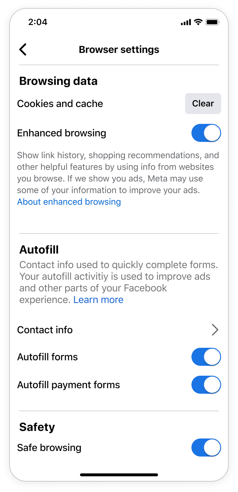 Enhanced Browsing Settings (Copy)