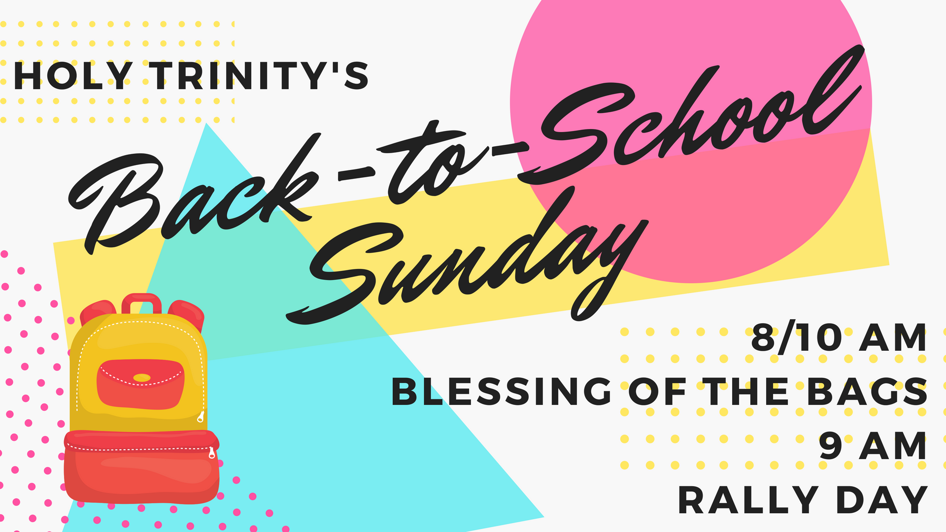 Back-to-School Sunday