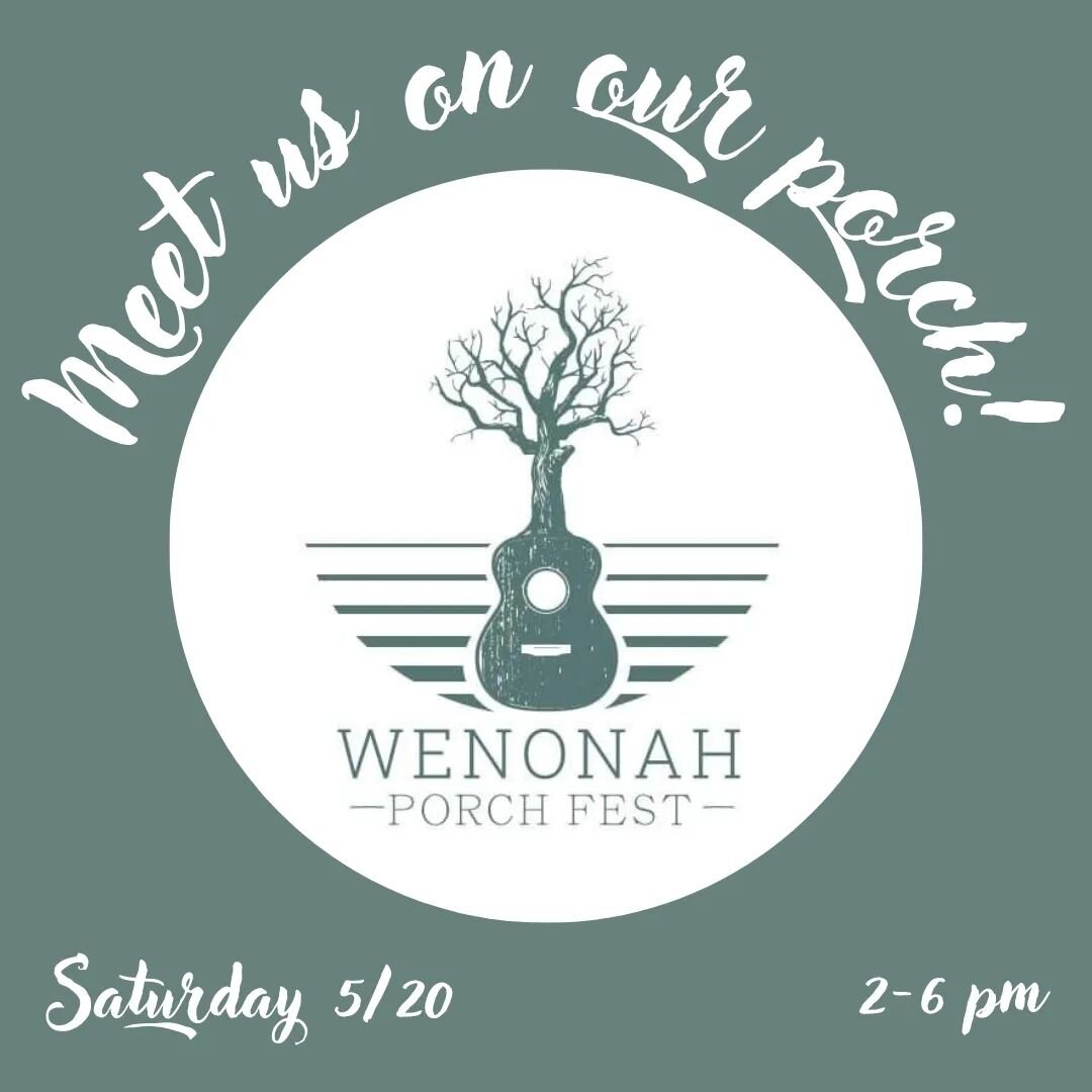 #WenonahPorchfest is tomorrow, Saturday 5/20! We'll have musical acts on our &quot;porch&quot; from 2 to 6 PM. 

Gender neutral, wheelchair accessible bathrooms will be open to the public beginning at 1 PM. Changing tables in both bathrooms. Hygiene 