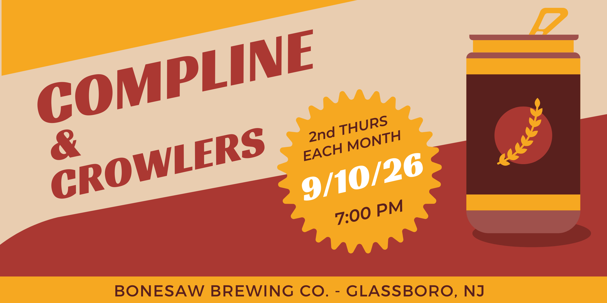 Compline &amp; Crowlers @ Bonesaw Brewery