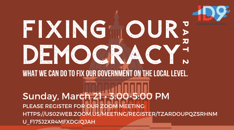 ID9 March Meeting: Fixing Our Democracy Part 2