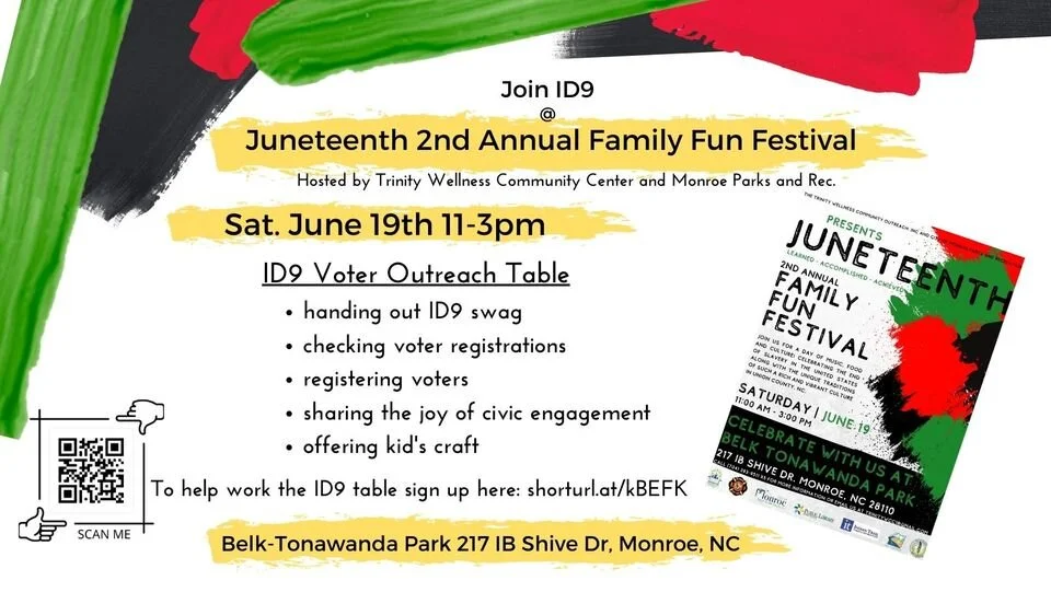 ID9 Voter Outreach at Juneteenth Family Fun Festival