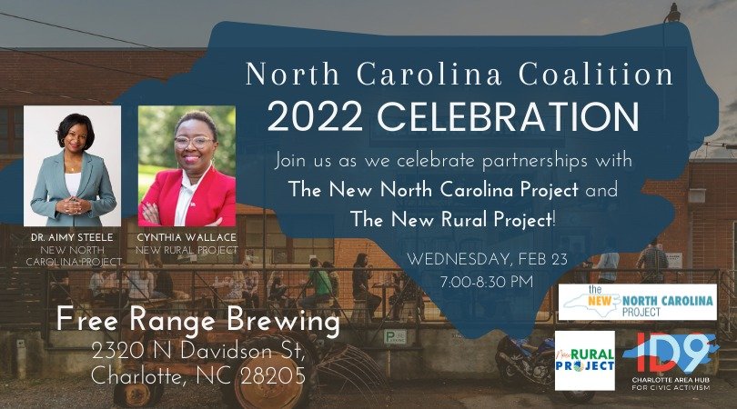 NC Coalition Celebration with ID9, New Rural Project and New North Carolina Project!