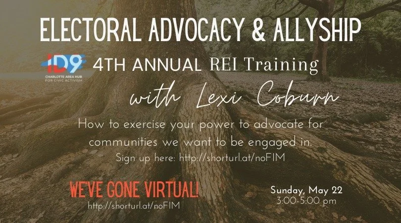 Electoral Advocacy &amp; Allyship: ID9 4th Annual REI Training with Lexi Coburn