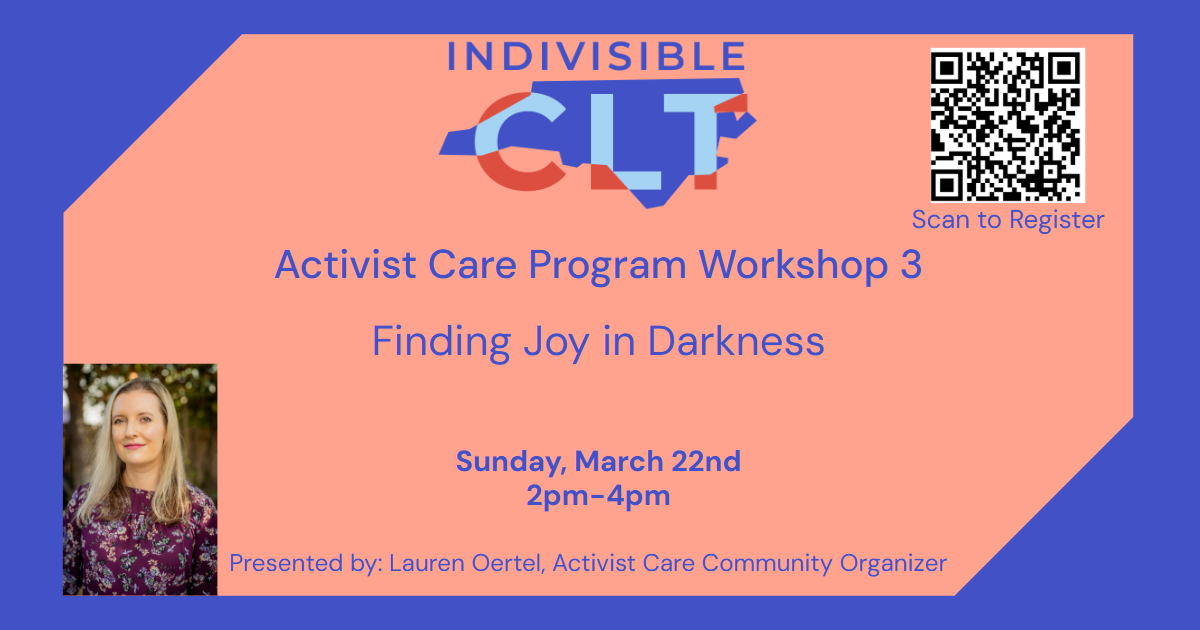 Activist Care Workshop: Finding Joy in Darkness
