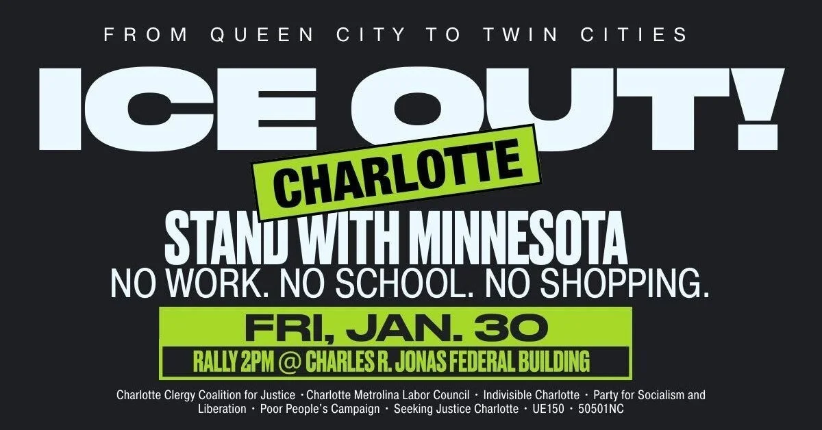 ICE OUT Charlotte: Stand with Minnesota Rally