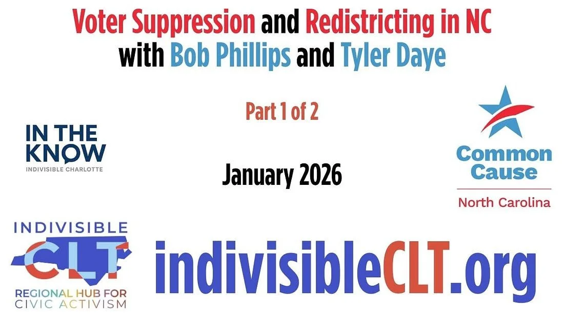 Podcast Ep 03 &amp; 04 - Voter Suppression &amp; Redistricting in NC with Bob Phillips and Tyler Daye