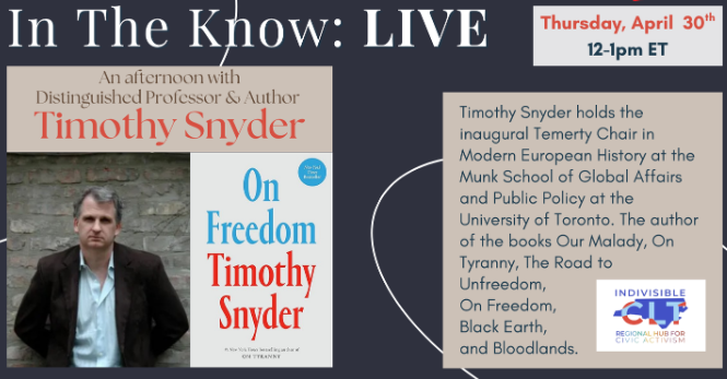 In the Know Live: Timothy Snyder