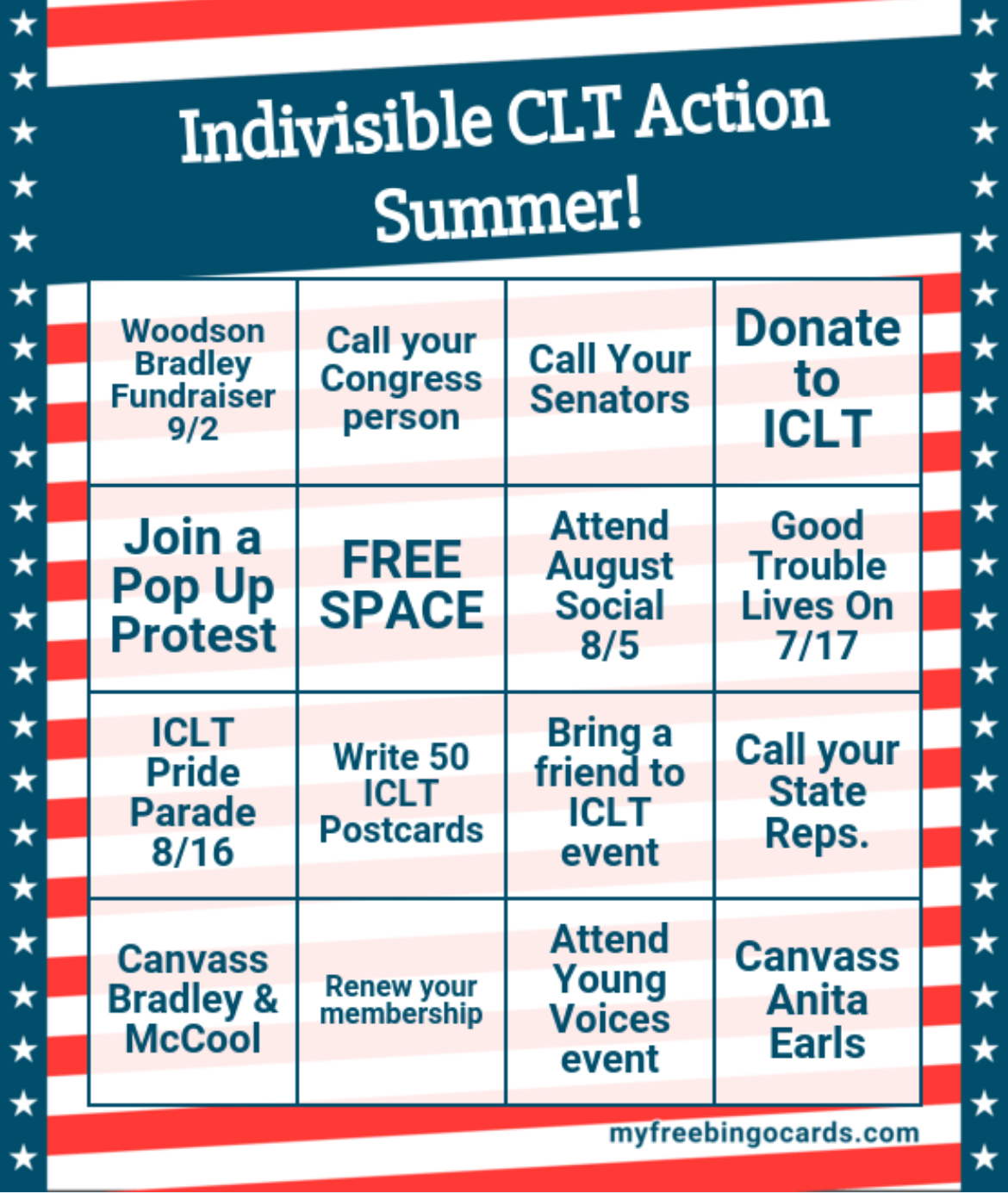 ICLT Summer Bingo Challenge
