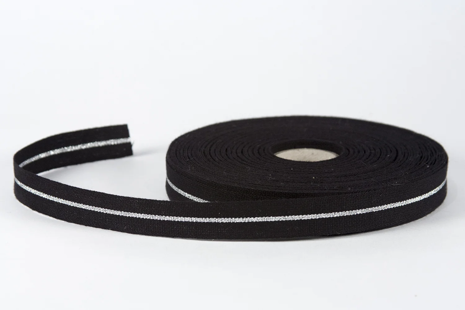 silver on black ribbon