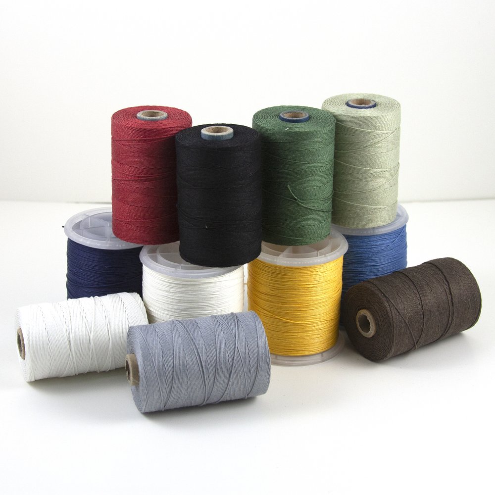 Sage green linen yarn - natural and durable