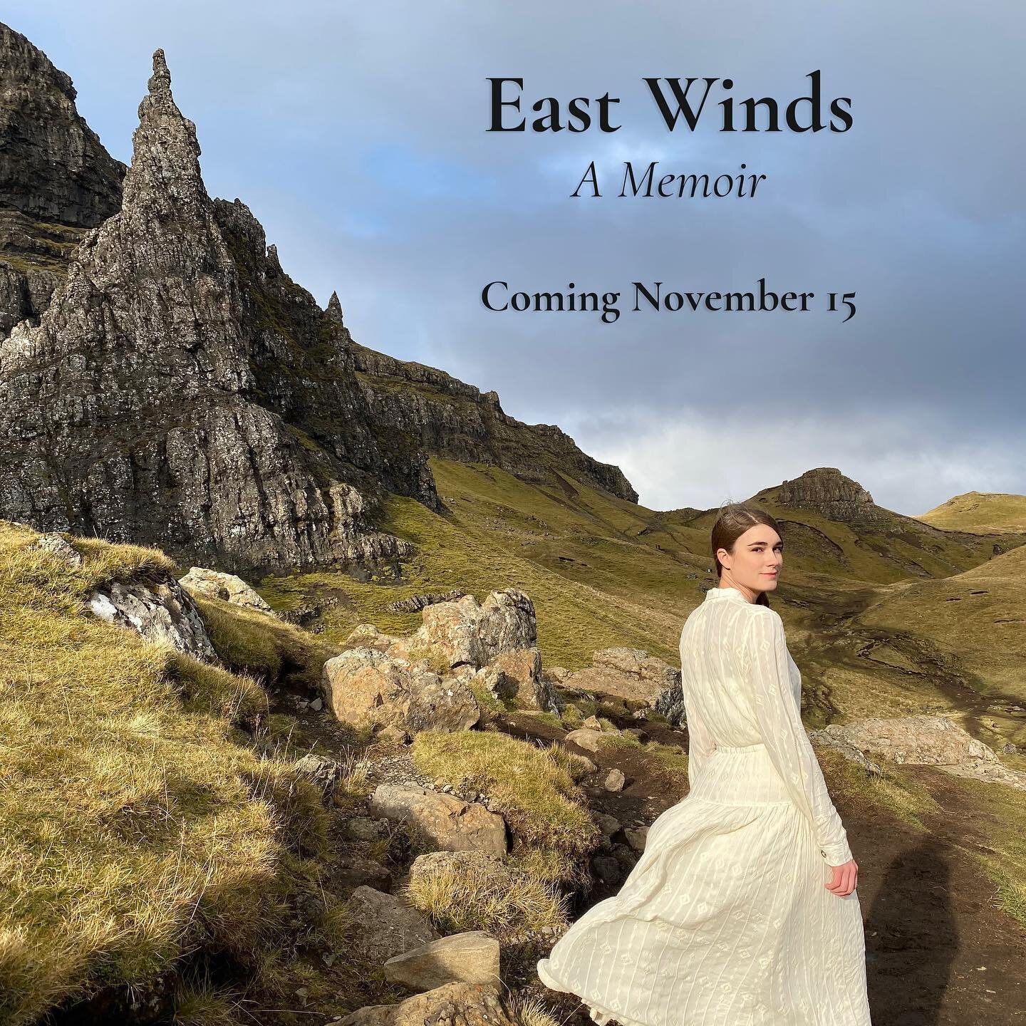 Dear Ones,

I&rsquo;ve waited MONTHS to finally share this news publicly. My memoir, East Winds, will be published on November 15, 2022.

This was the book I needed to write, a soul-dive of a project that took eight years and many selves to wade thro