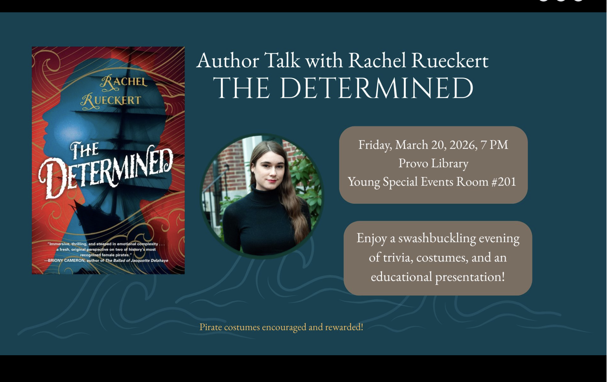 Provo Library Event for THE DETERMINED (Provo, UT)