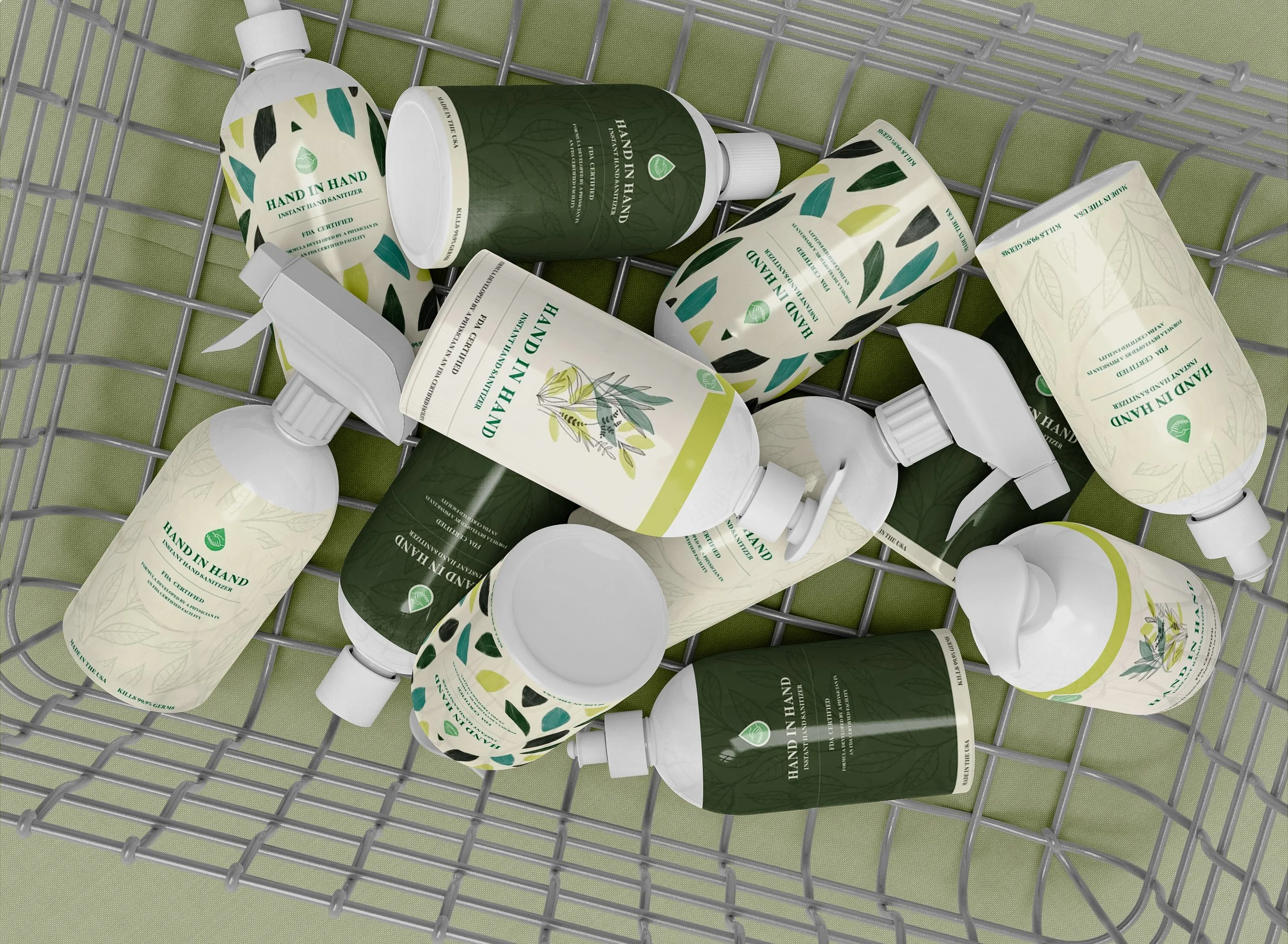 Hand in Hand Sanitizer Labels
