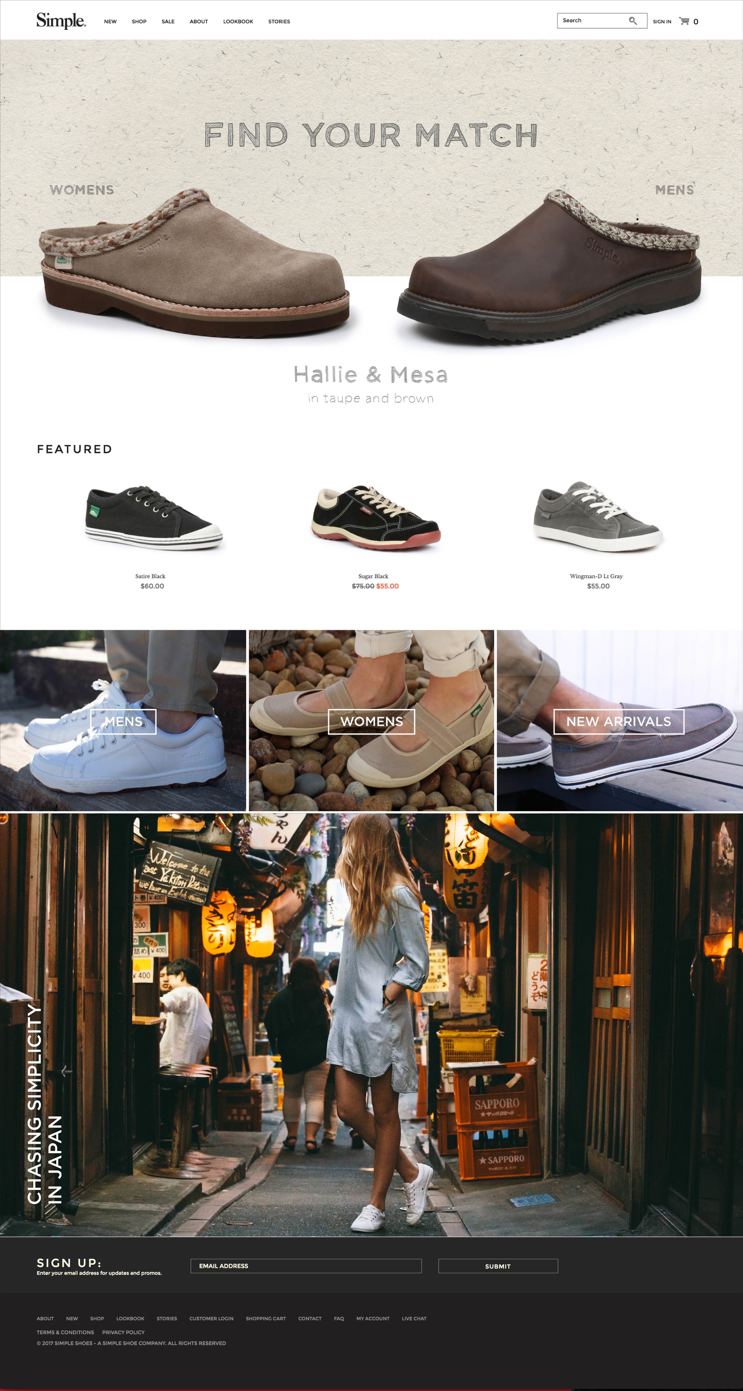 shoe company website