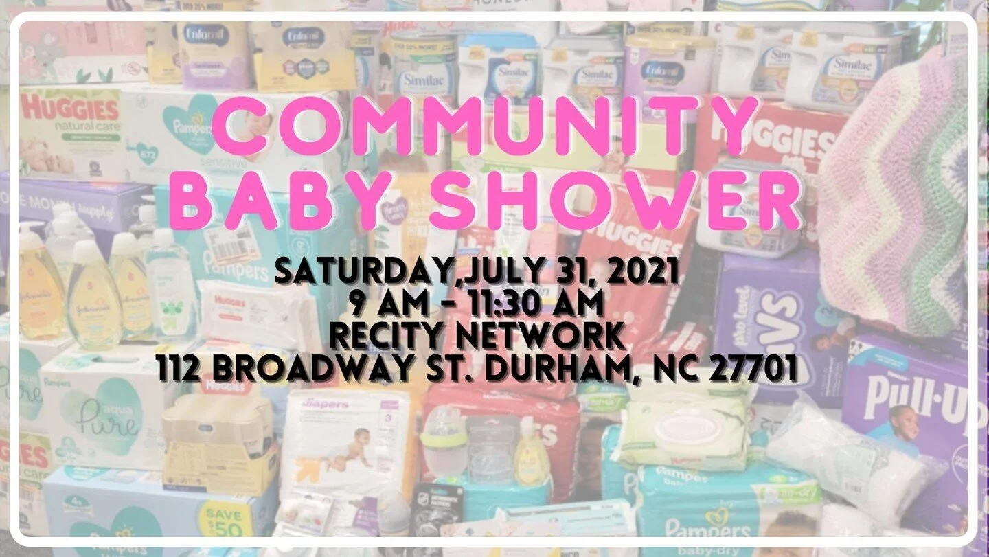 YALL, our friends at @equitybeforebirth are hosting a community baby shower for new mamas in Durham. ⁠
⁠
They need our help! If you are interested in volunteering, they are looking for folks to package items and folks to be there during the shower.  