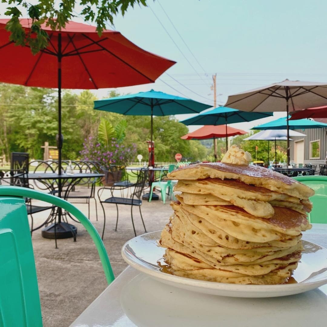 &quot;I'll take a stack of 13 pancakes!&quot;⁠
⁠
⁠
Monday, Tuesday, Thursday, Friday, Saturday &amp; Sunday -  8-4⁠
Wednesday -  CLOSED⁠
⁠
⁠
#pancakegamestrong #merilife #meriwethercafe #katytrail #locallysourced #smalltown #rocheport #missouri #brea