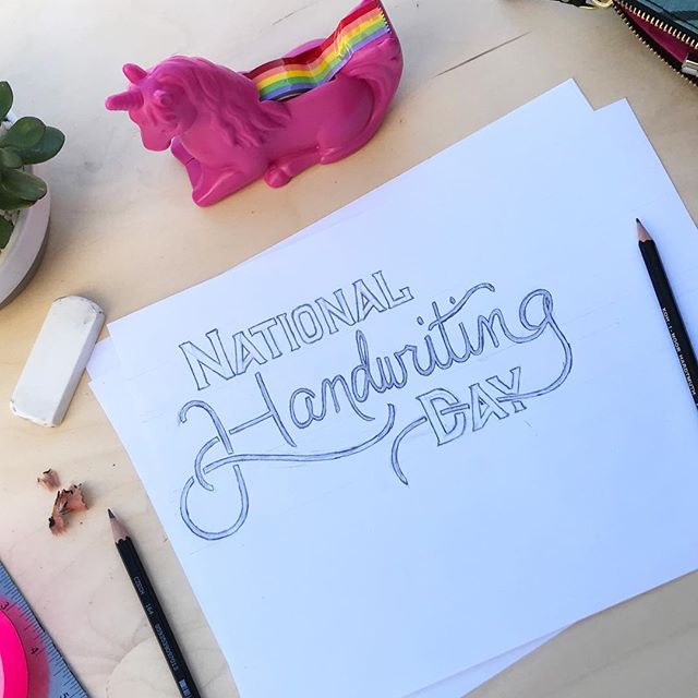 Guys&hellip;.Happy Late National Handwriting Day! #iliketomakethingspretty #thecarolinerdesigner #betterlatethannever  #nationalhandwritingday #onlyonedaylate #handdrawn #typography