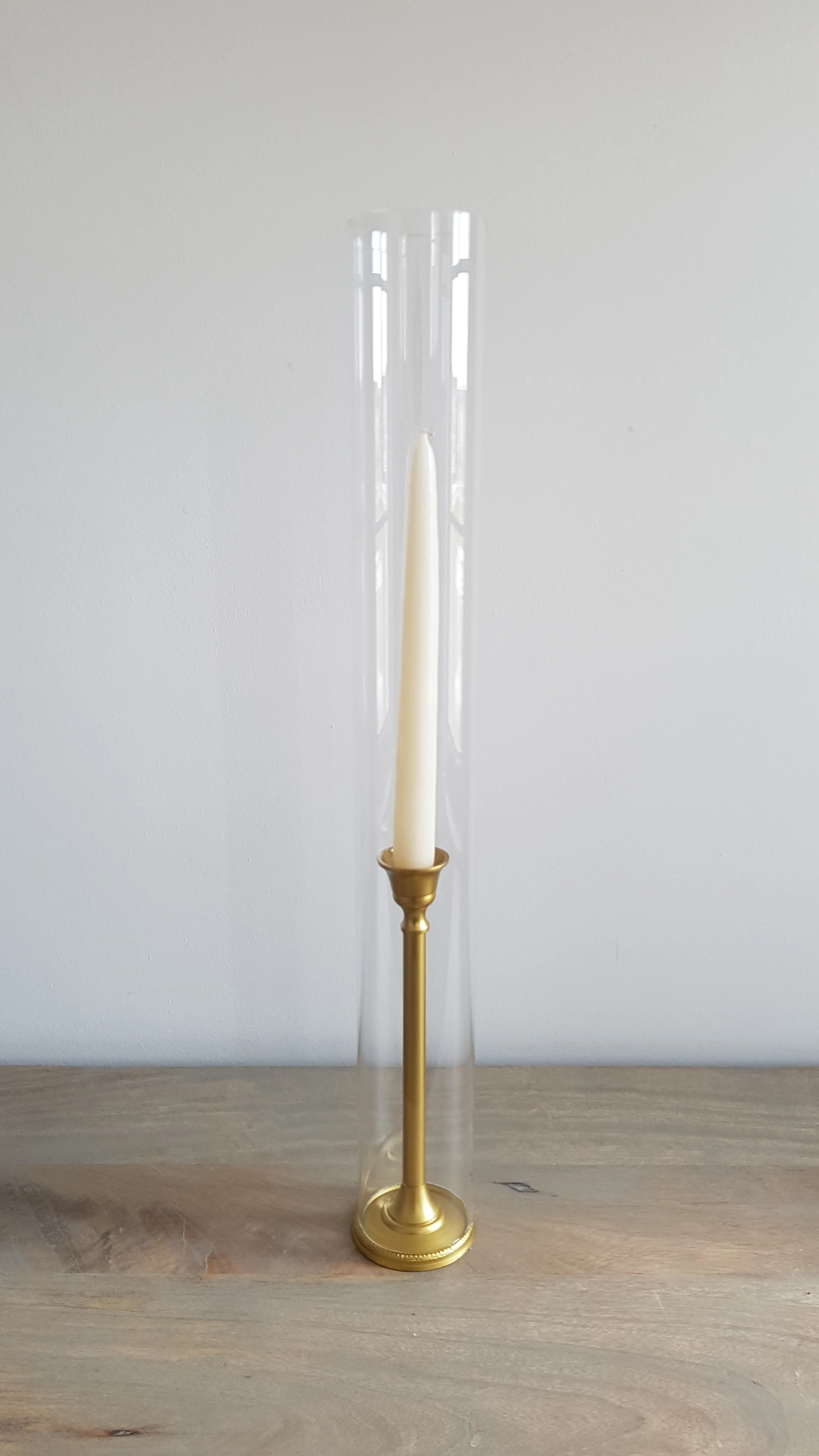 Bottomless Candlestick Cover - 20” H: $4.25 or 21” H: $4.50 Qty: 20 (21” with 8” candle shown in picture. candle and candlestick not included)