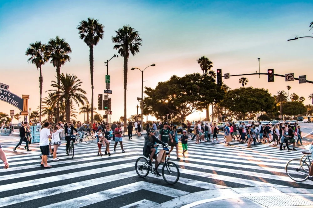 Green with life and dancing to the tunes of LA’s Santa Ana winds, the Santa Monica palms pierce the blue skies in an ever so inviting manner that reminds you of the city’s seductive aura. Head out on a sunny weekend to capture the real Los Angeles character set against nature’s green and blue color composition. In need of inspiration? Cast your gaze on the magnificent patterns formed on LA’s glittering tarmac and street pavements by the shadows of these iconic palm trees. If this fails to spark up your creative juices then perhaps the urban atmosphere bubbling with pop and funk culture will.