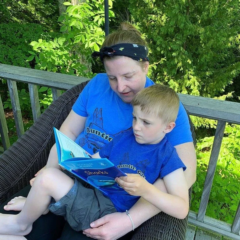 cool aunt status? ☑️ we had a blast working with @mplsmev (aka Auntie G) on these custom t-shirts for her littlest fans! 🐟📖