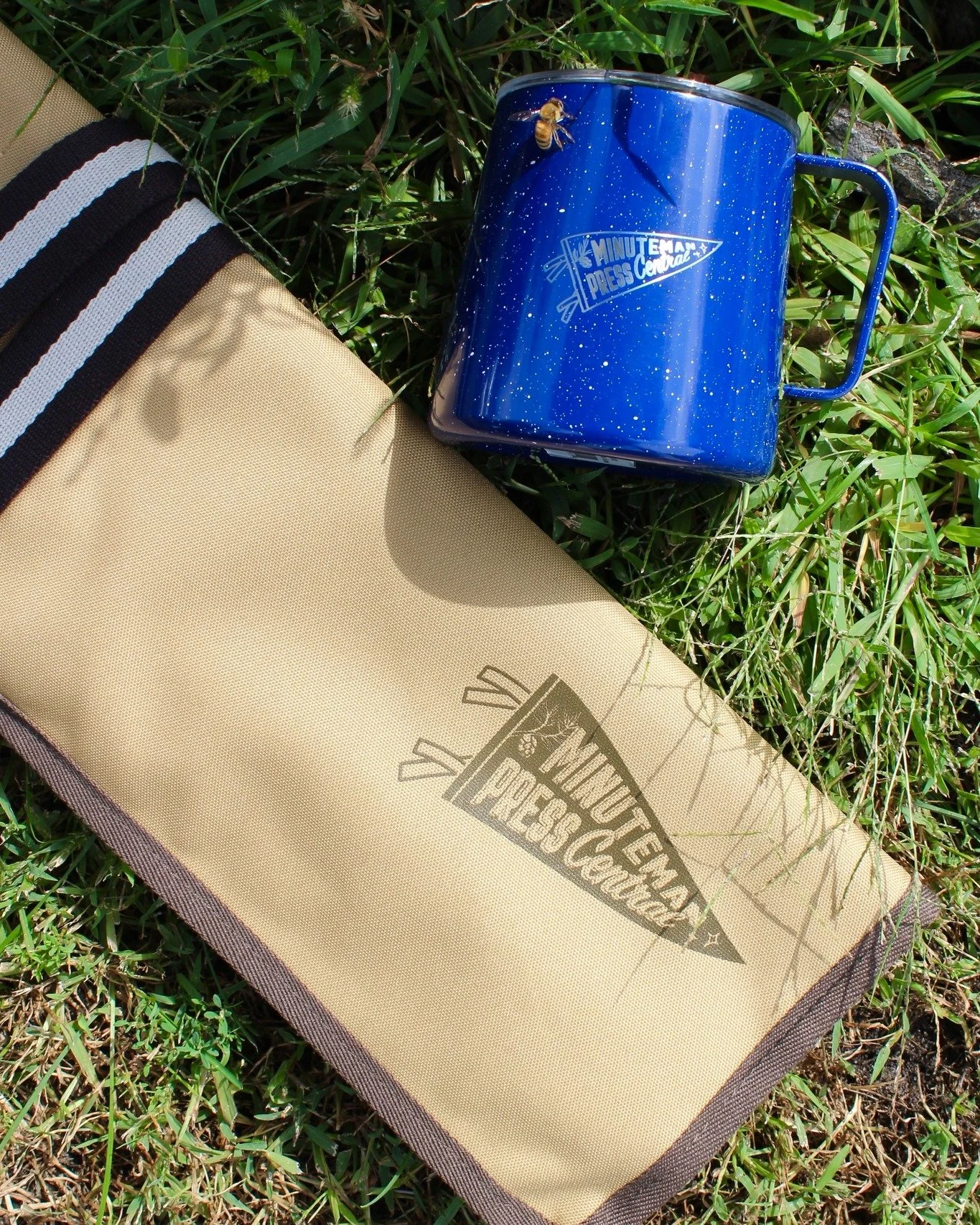 our sister company @minutemanpresscentral is ready for bonfire season with these branded camping sticks &amp; camp cups 🏕️
