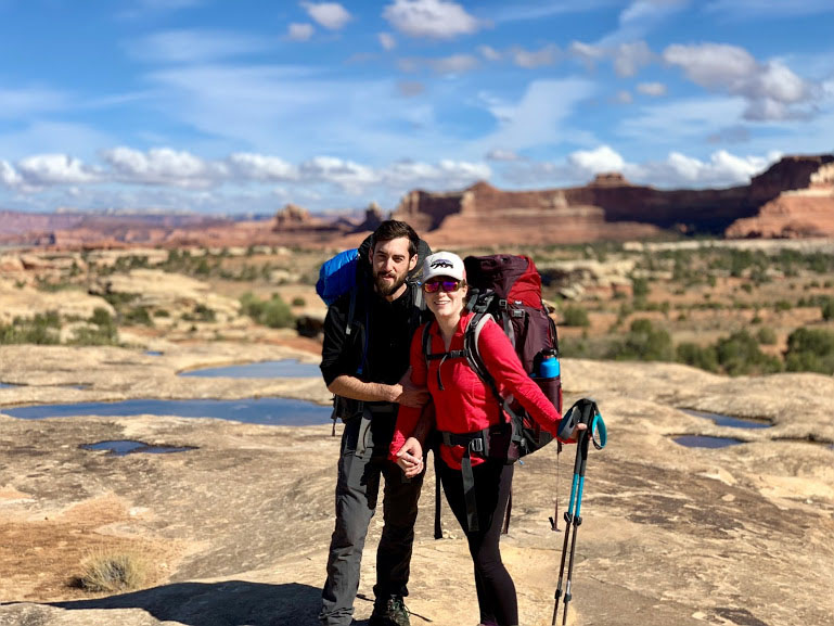 Happy and healthy backpacking in Canyonlands National Park, Utah.