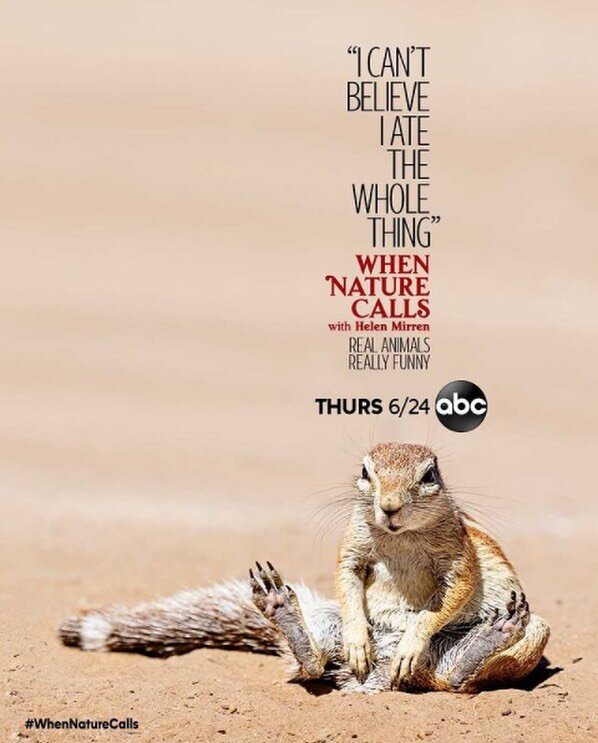 Hey! Checkout the new show I&rsquo;m Editing that Premieres tonight on ABC. &ldquo;When Nature Calls&rdquo; with Helen Mirren! 8/7c