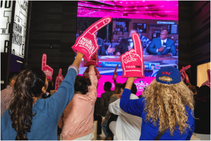 During the World Series, a special viewing party at the T-Mobile Chicago flagship store brought T-Mobile customers and fans together to celebrate and enjoy Unlimited Baseball.