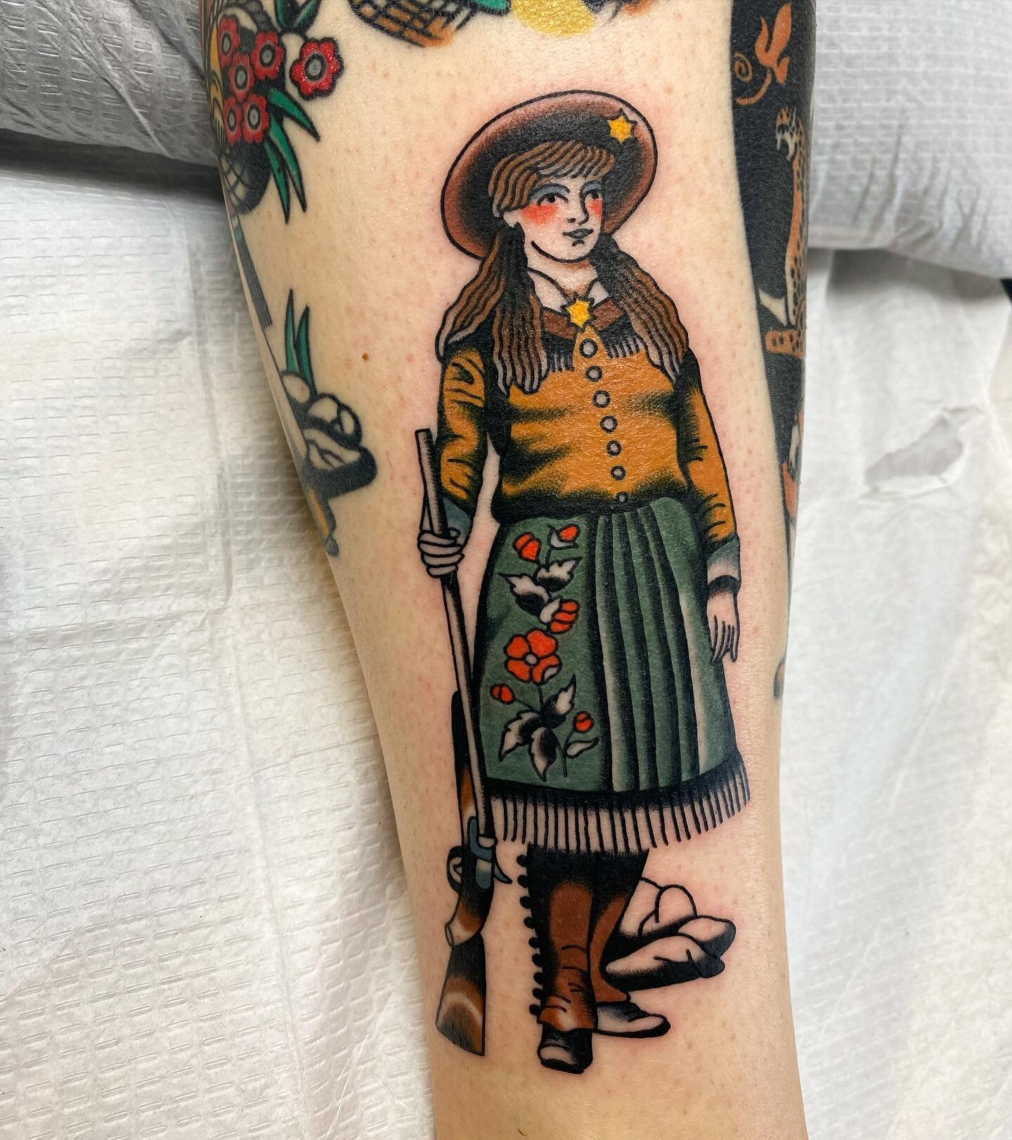 My American traditional Ellie tattoo! Done by Amanda @ Downtown