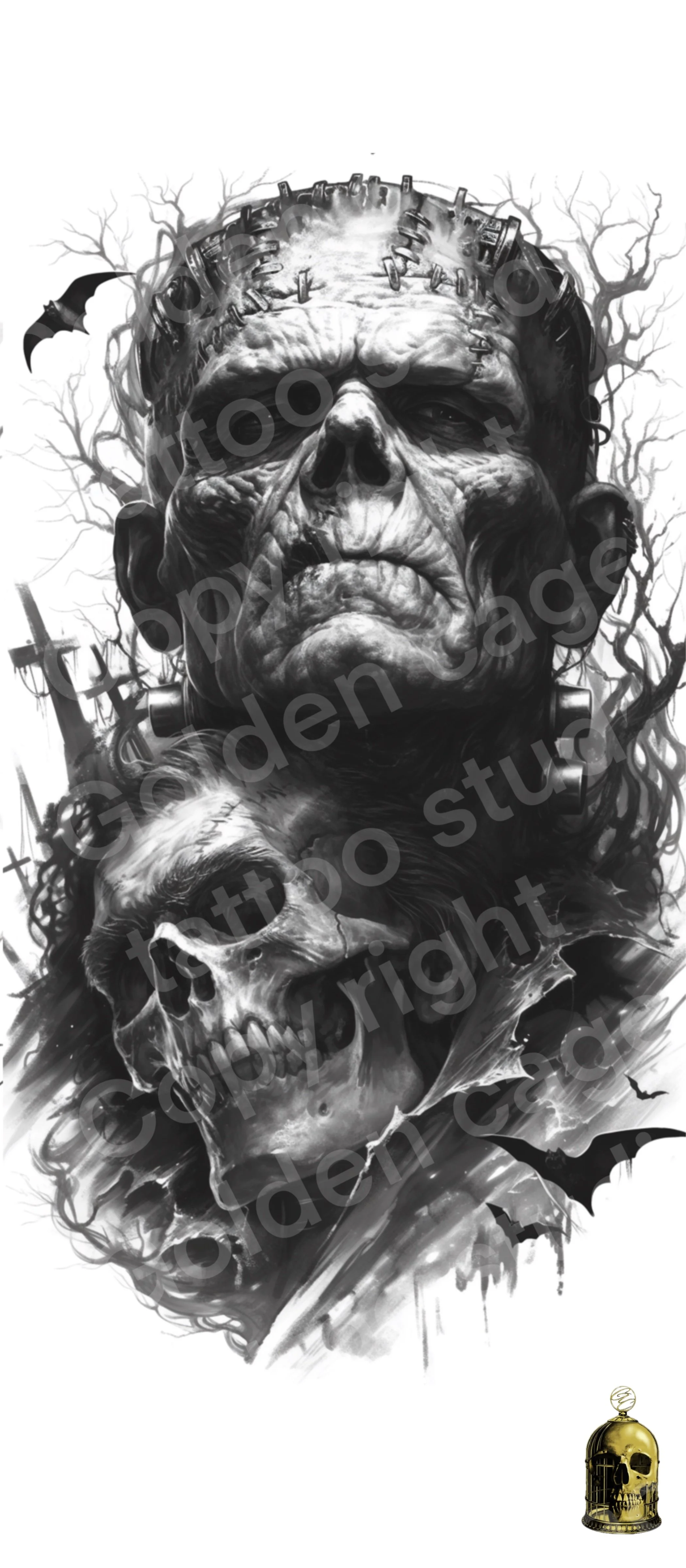 frankenstein skull bats