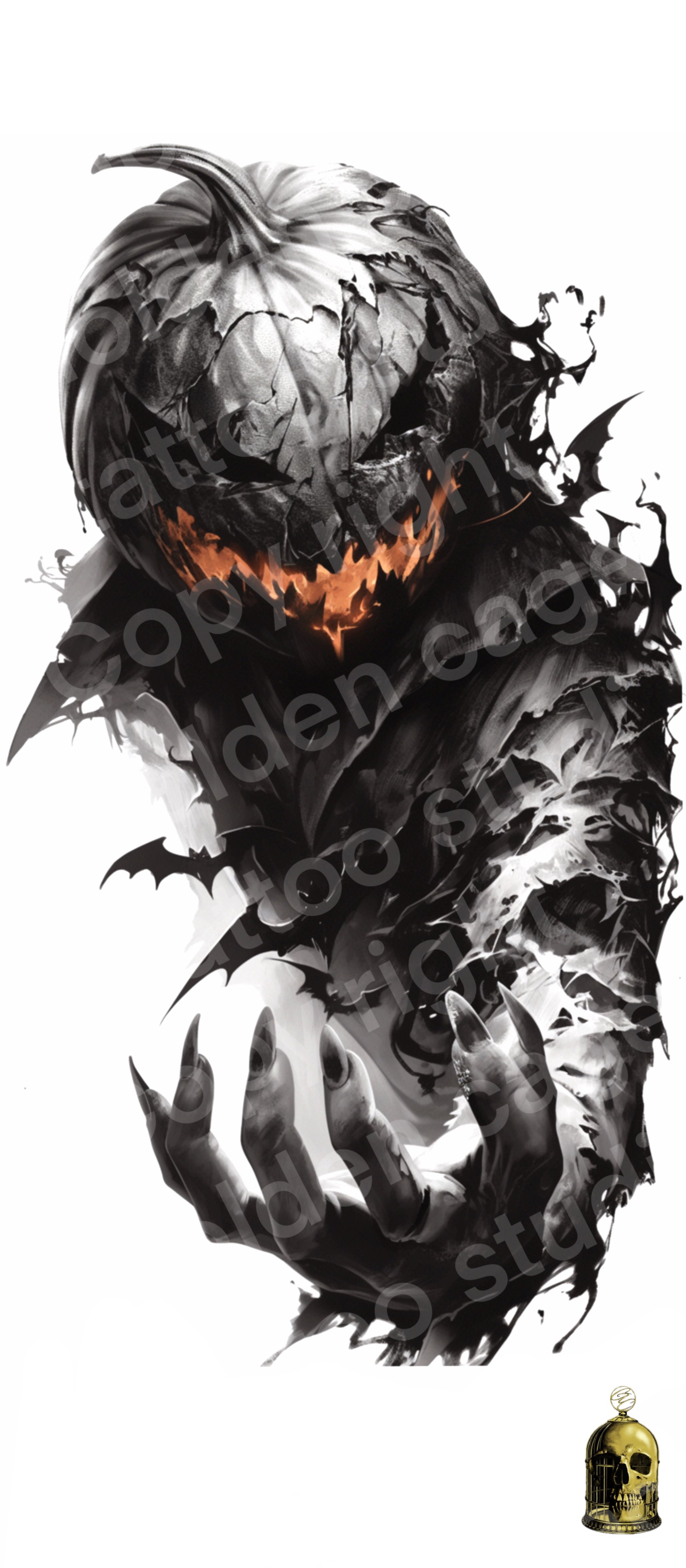 pumpink man bats halloween 🎃