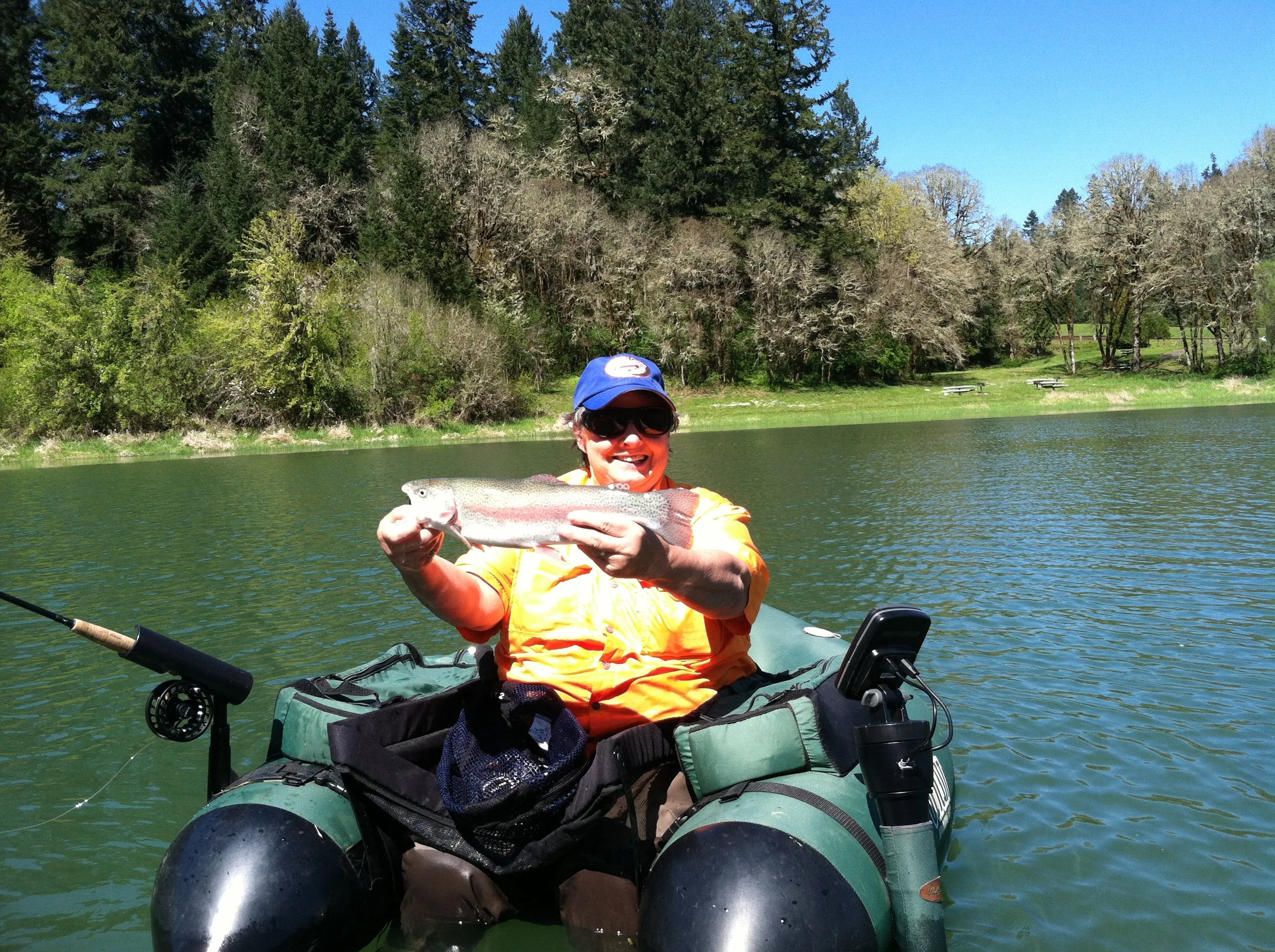Christine at Hagg Lake  April 2015.JPG