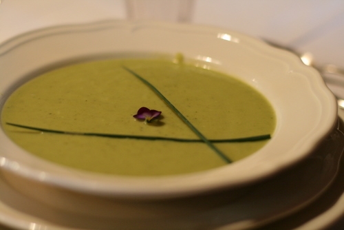 The Quintessential Soup for Locavores: Zucchini Curry soup at Moulin Brégeon (image T. Freuman)