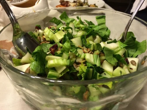Bok Choy Salad with Peanut Vinaigrette (image T. Freuman)