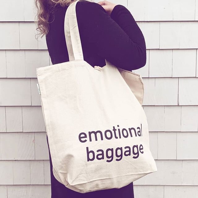 Wear your heart on your sleeve, or your baggage on your baggage! 
Snag our hilarious, high quality tote at lighterscandlecompany.com