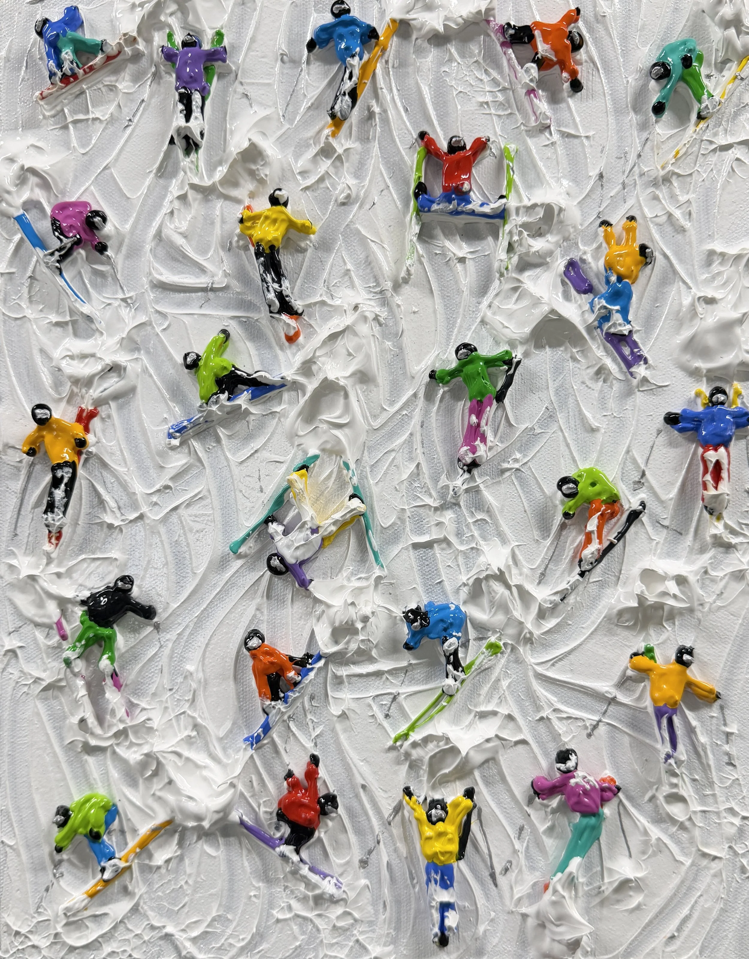 Snow Crowd 36cm x 28cm